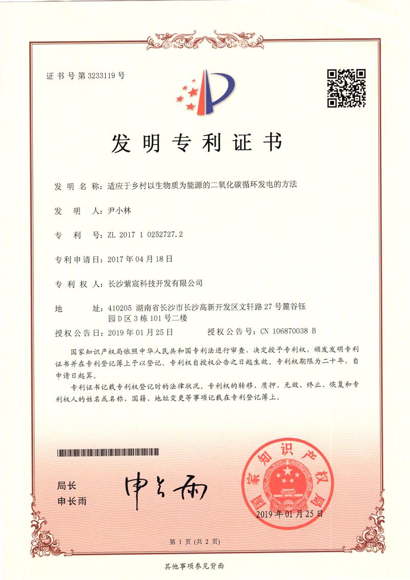 3.3-ZL201710252727.2-适應于鄉(xiāng)村(cūn)以生(shēng)物(wù)質為(wèi)能(néng)源的(de)CO2循環發電(diàn)的(de)方法(1)